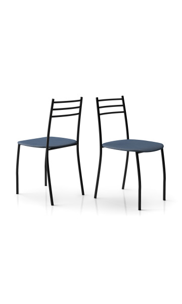 Cadeira CR 2040 assento estofado, encosto em tubo. CR 2040